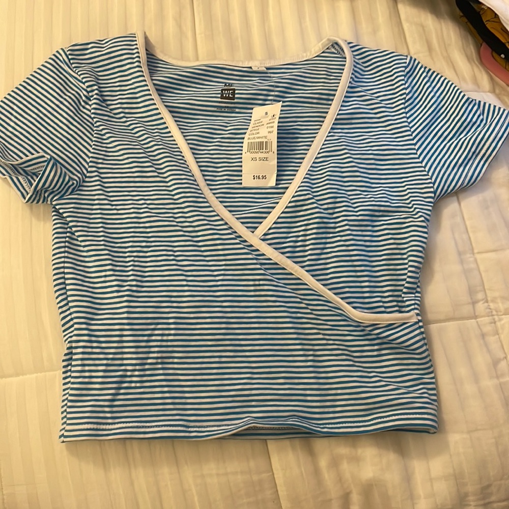 Blue and white striped Pacsun shirt